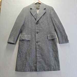 Men's Gray Overcoat Tailored by Burleigh Size 38‎